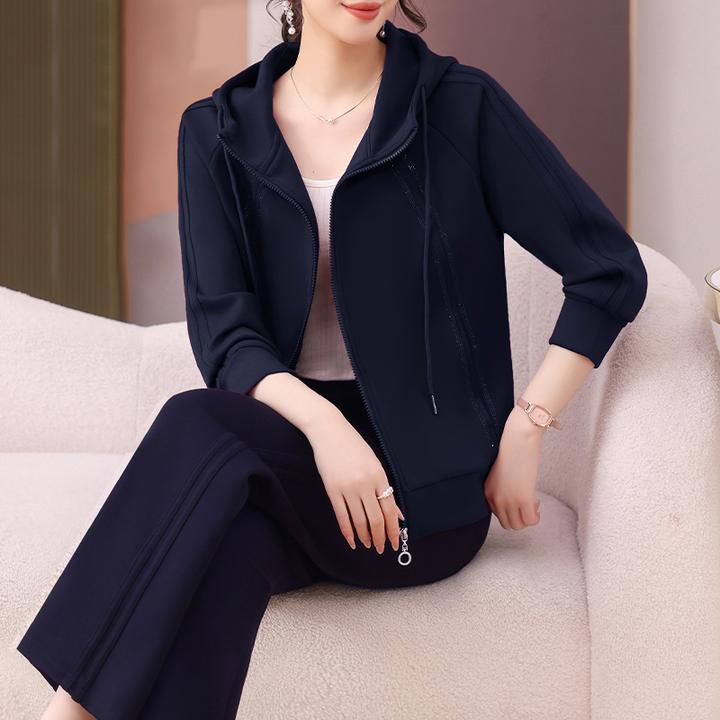 中年妈妈装秋装外套端庄大气套装2025新款中老年女春秋跑步运动服