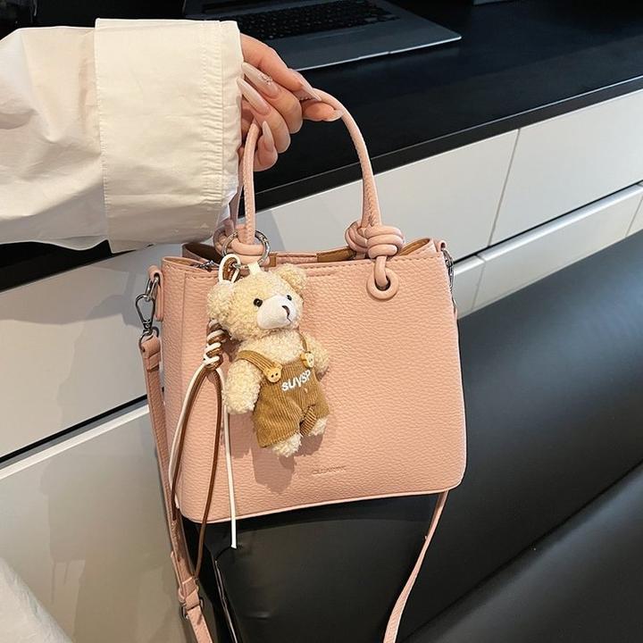 韩系ins潮流手拎水桶包女2025春季新款简约时尚单肩包高级感女包