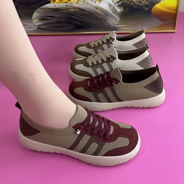 一脚蹬布鞋舒适软底运动轻便老人鞋妈妈鞋休闲女款老年平底透气