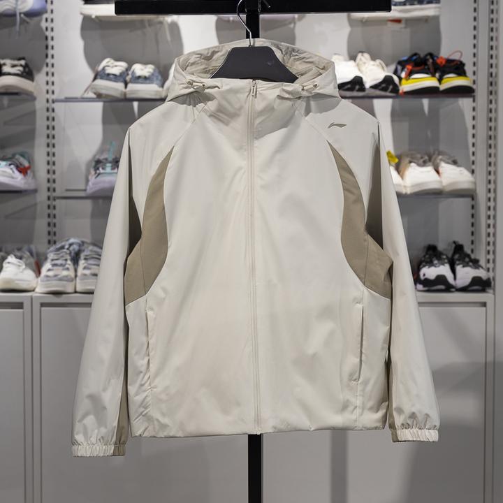 李宁运动风衣2025春季新款健身系列女子宽松开衫连帽外套AFDV178