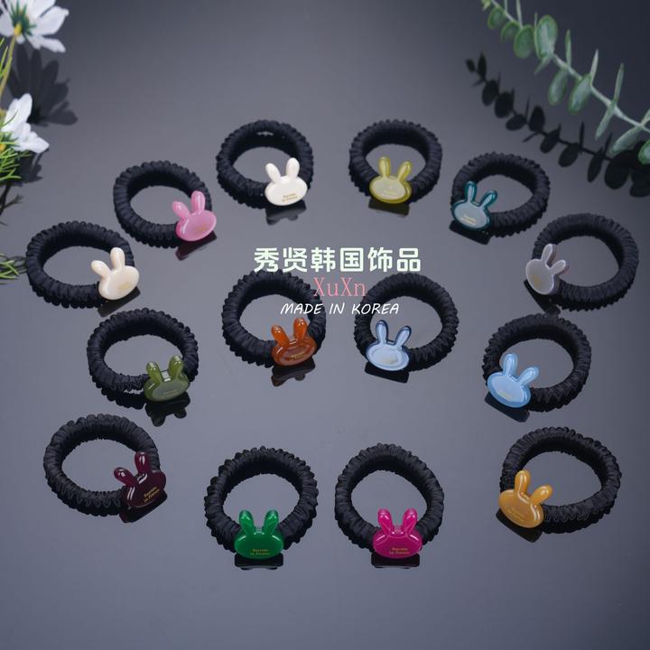 韩国BF小兔头细发圈发饰ins小众饰品氛围感小件饰品发饰精致饰品