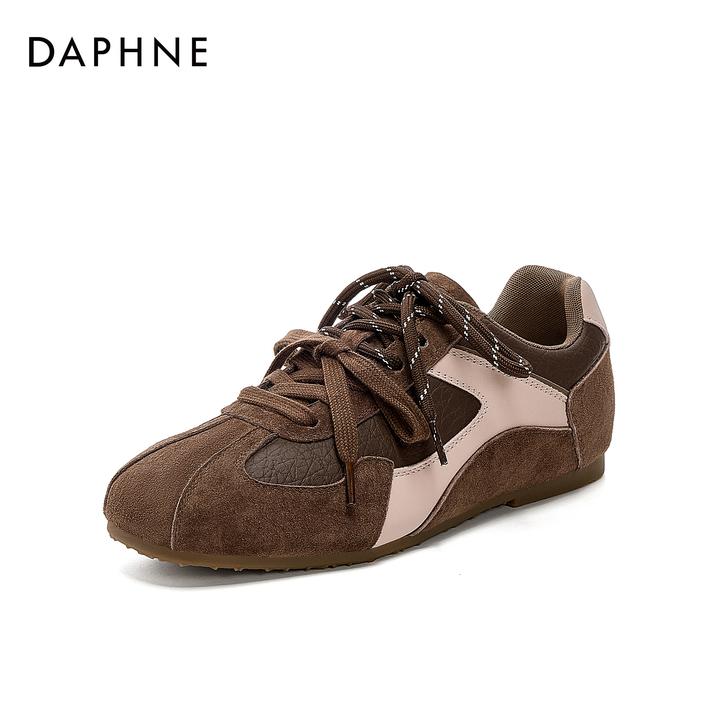 达芙妮2025秋季新款复古百搭德训鞋舒适透气时尚潮流穿搭休闲女鞋