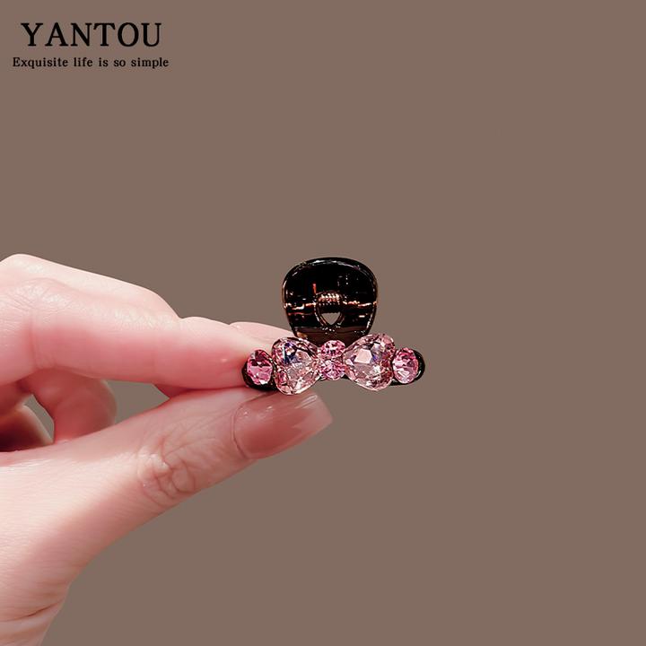 精致小巧蝴蝶结迷你刘海抓夹女水晶侧边夹2025新款高端碎发夹头饰