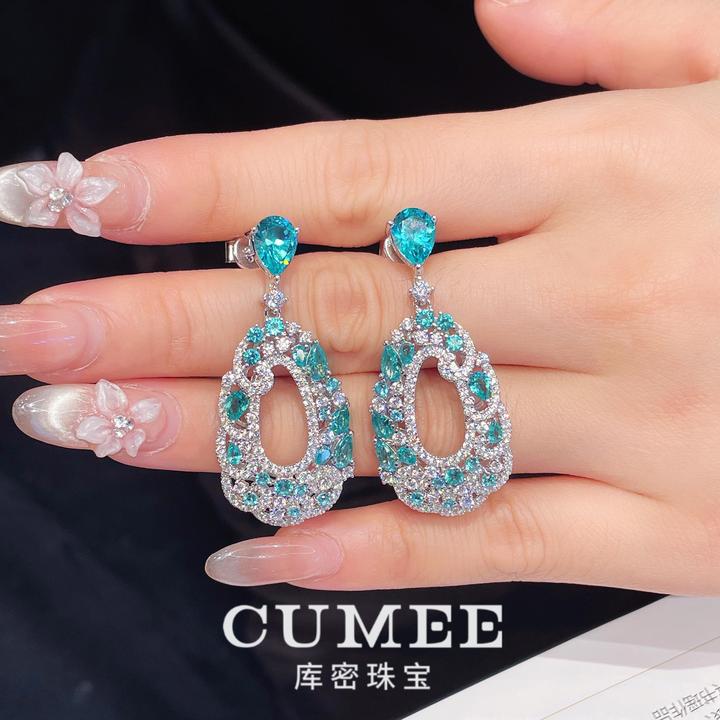 925银耳饰 CUMEE 新中式民族风 夏日绝美单品人工帕拉色耳坠