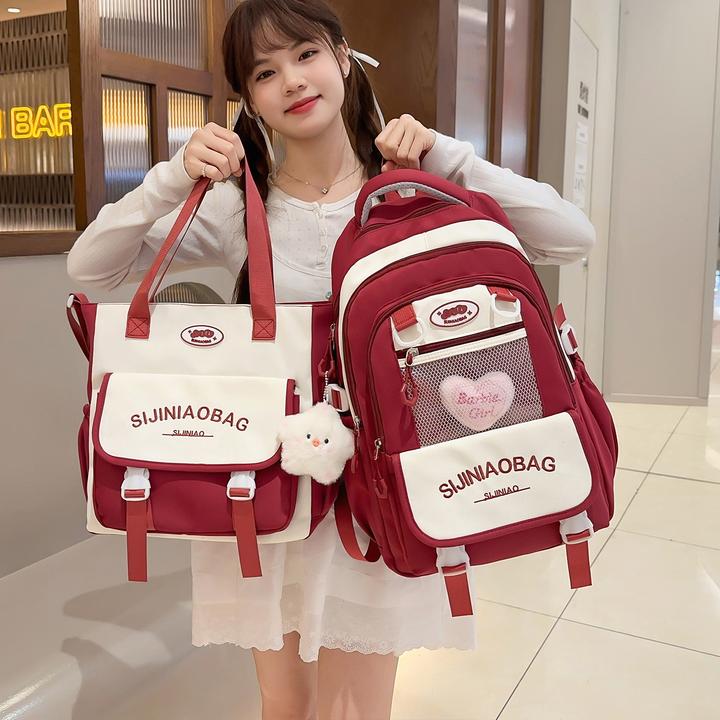 书包女韩版初中生大容量高颜值双肩包小学生清新校园减负轻便背包