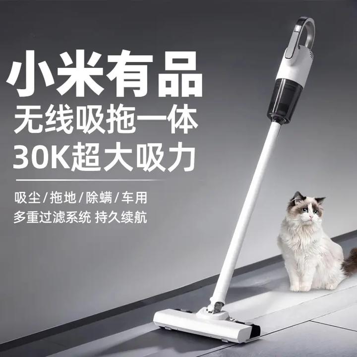 小米有品生态链无线吸尘器家用大吸力洗地机扫吸拖三合一自动清洁
