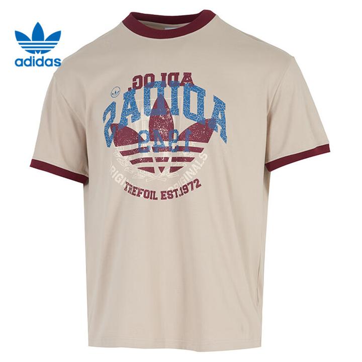 Adidas阿迪达斯三叶草夏季男子运动流光风圆领短袖T恤KC0288