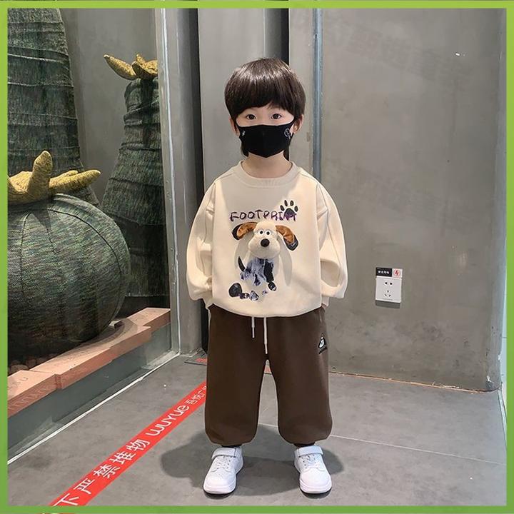 男童可爱秋装2024早秋新款男孩卡通卫衣小童时尚炸街衣服洋气潮服