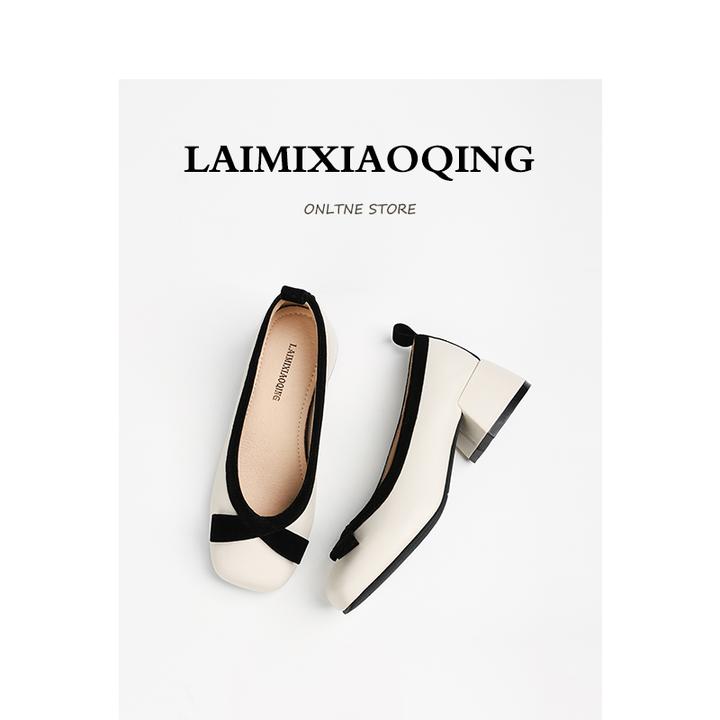 大码宽脚女鞋不挤脚宽头方头高跟鞋41-43百搭气质单鞋中跟3-5厘米