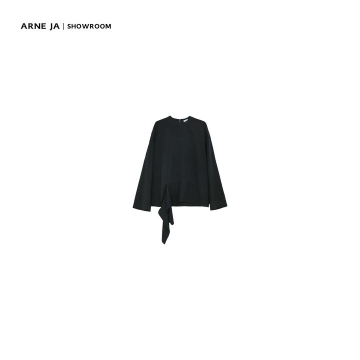 ARNE JA｜“非常规基础”摩登不规则拼接醋酸长袖上衣D3S1054S