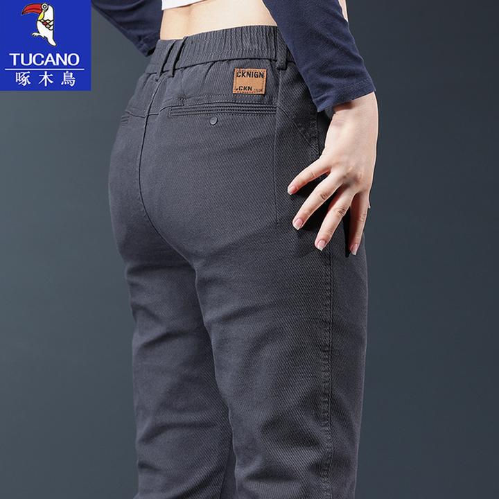 啄木鸟商务休闲裤男士2025秋季新款宽松直筒弹力修身百搭简约长裤