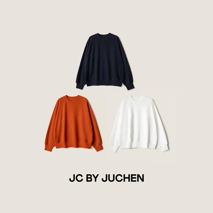 暖感乌托邦！定制超糯超细菠萝纹哈苏车线廓形圆领长袖卫衣2212667