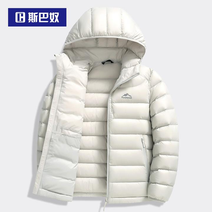 【跨年】高充绒男女款轻暖排骨羽绒服短款2025冬季休闲连帽鸭绒冬装