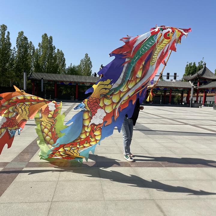 2025新款健身龙舞龙彩绸可水洗龙身布