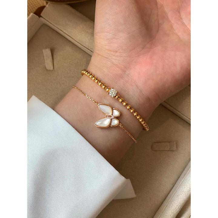 蝴蝶细手链叠戴女轻奢小众精致高级感时尚精美百搭饰品简约