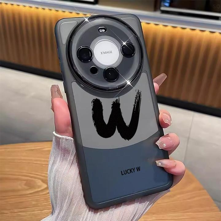 幸运字母W适用华为Mate60Pro手机壳创意mate50个性P70全包镜头防