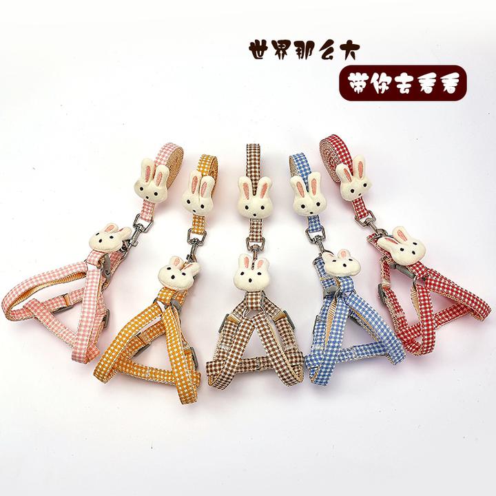 宠物狗狗牵引绳背带式溜狗绳狗链子外出胸背牵引牵狗绳小型犬