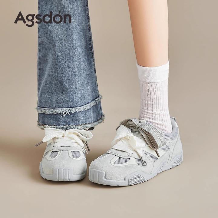 /奥古狮登德训鞋女2025新款秋季厚底增高阿甘休闲运动鞋百搭爆款Q