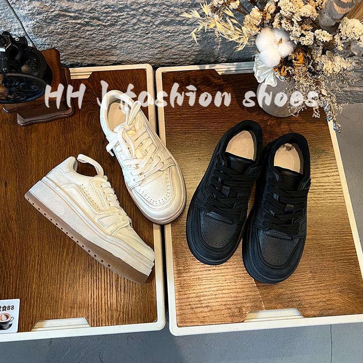 真皮小白鞋女2025秋季新款轻奢高级感单鞋厚底舒适板鞋女士休闲鞋