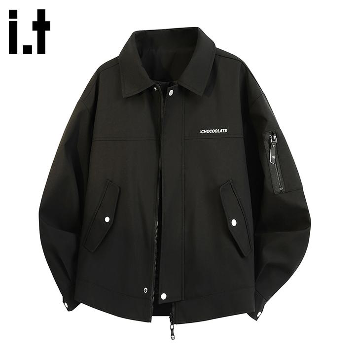 i.t:CHOCOOLATE户外痞帅夹克男士秋冬新款百搭休闲翻领高级感外套