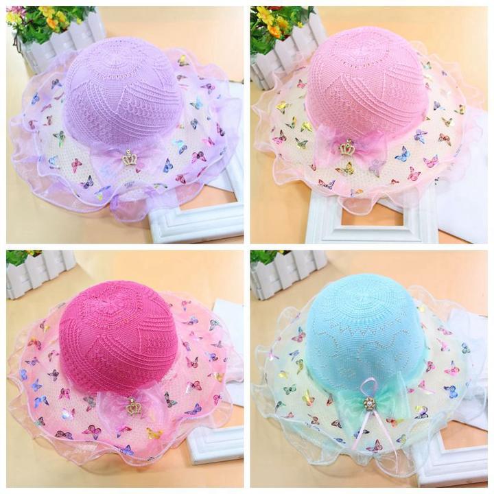 儿童帽子防晒帽女孩夏季防晒遮阳帽太阳帽女童帽子渔夫帽草帽女