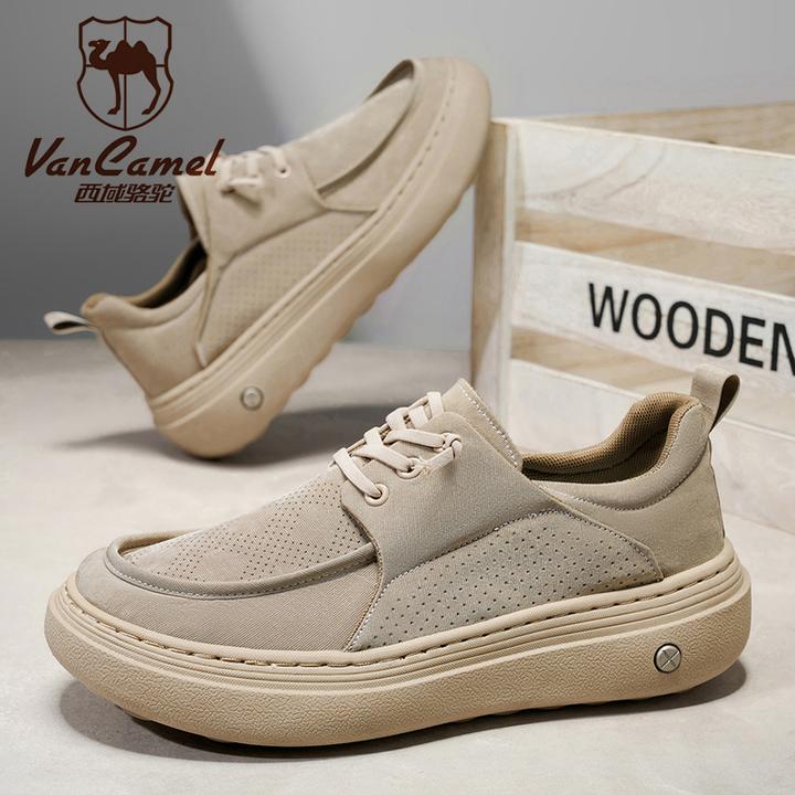 VANCAMEL/西域骆驼新款休闲网面运动鞋男子户外四季百搭透气跑步