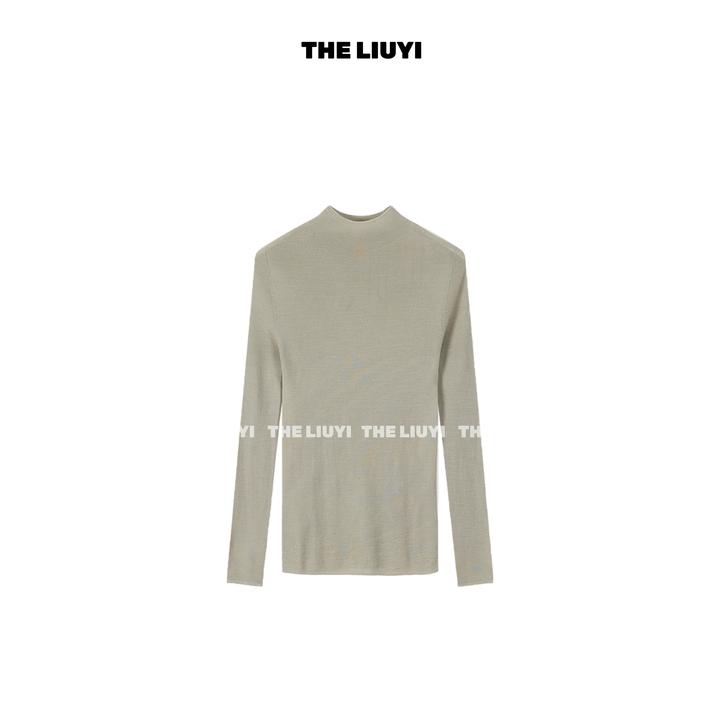 【LIUYI】秋冬OTW精纺扬子纱无缝一体半高领针织上衣59126