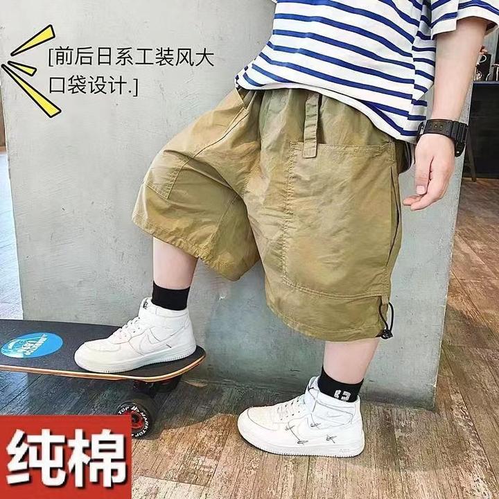 男童棉质短裤夏季新款中裤儿童工装五分裤中小童洋气时尚潮裤韩TX
