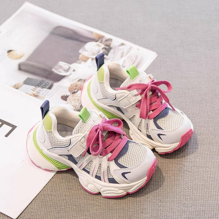 ABCyeef运动鞋春季新款透气网面女童老爹鞋中大童男小女孩童潮