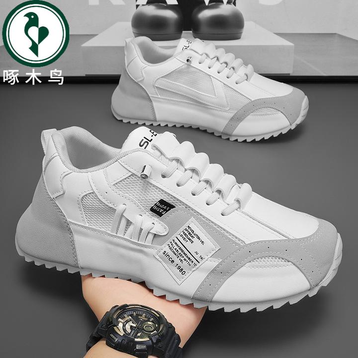 【正品】啄木鸟欧洲站男鞋2025新款秋季透气百搭运动休闲鞋
