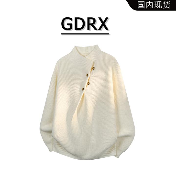 GDRX韩系轻奢时尚男装毛衣冬季新款潮流休闲针织衫慵懒风男生衣服