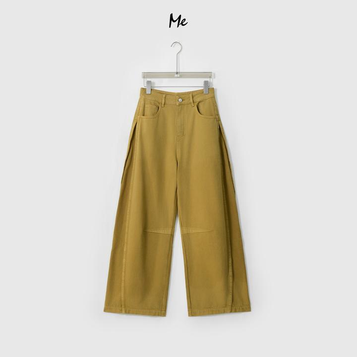 ME【立褶弯刀牛仔裤】100棉弧形骨线高腰显瘦时尚牛仔裤MESA1206