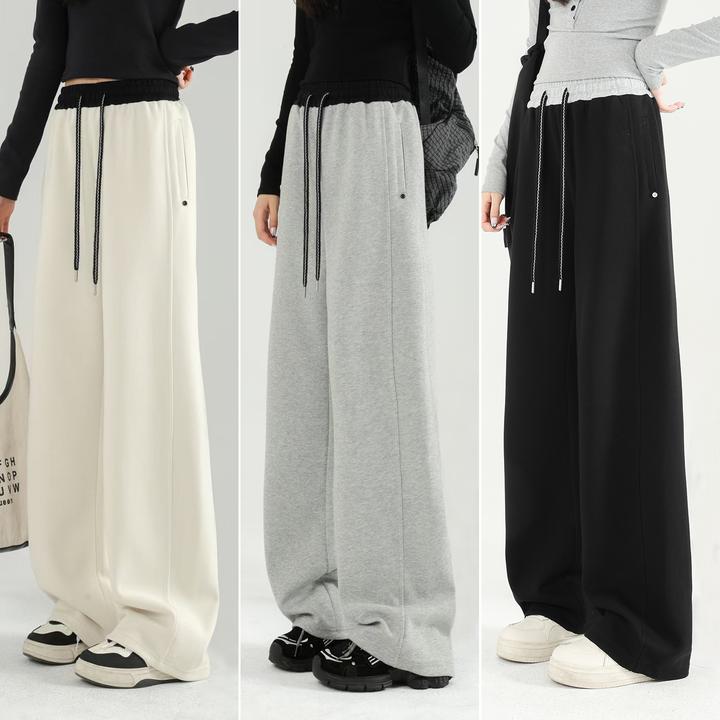 女大童裤子2025秋季新款初中生儿童休闲裤直筒阔腿裤女童运动裤