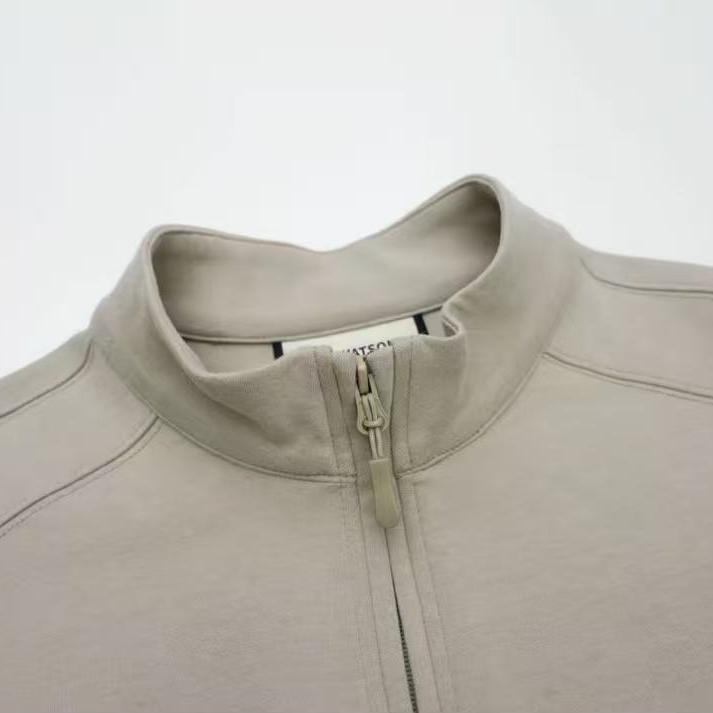 小新同款-慕斯暖绒双面磨毛半开拉链微高领打底衫男秋冬季 Z5109