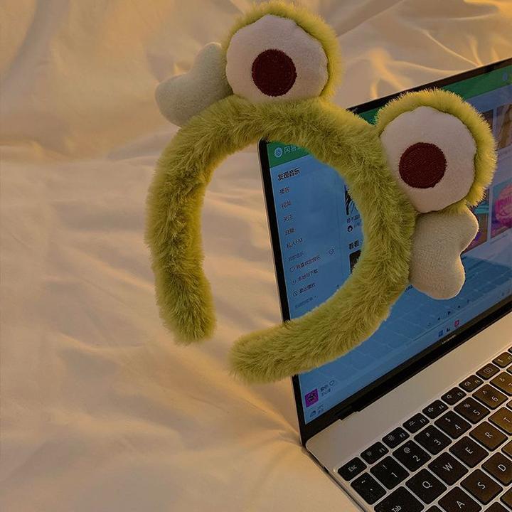 质感简约防滑青蛙发箍束发带精致外出新款发捆时尚头饰少女设计