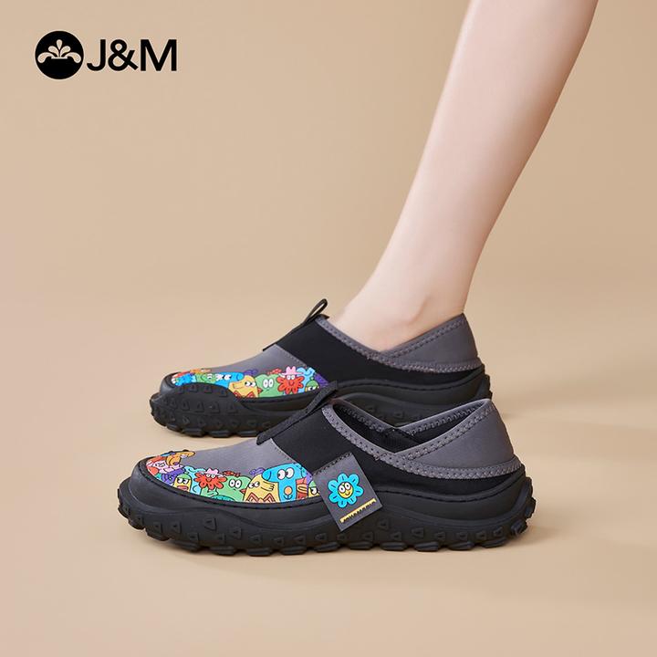 【早秋新款】户外休闲鞋女快乐玛丽2025新款卡通一脚蹬乐福鞋66268W
