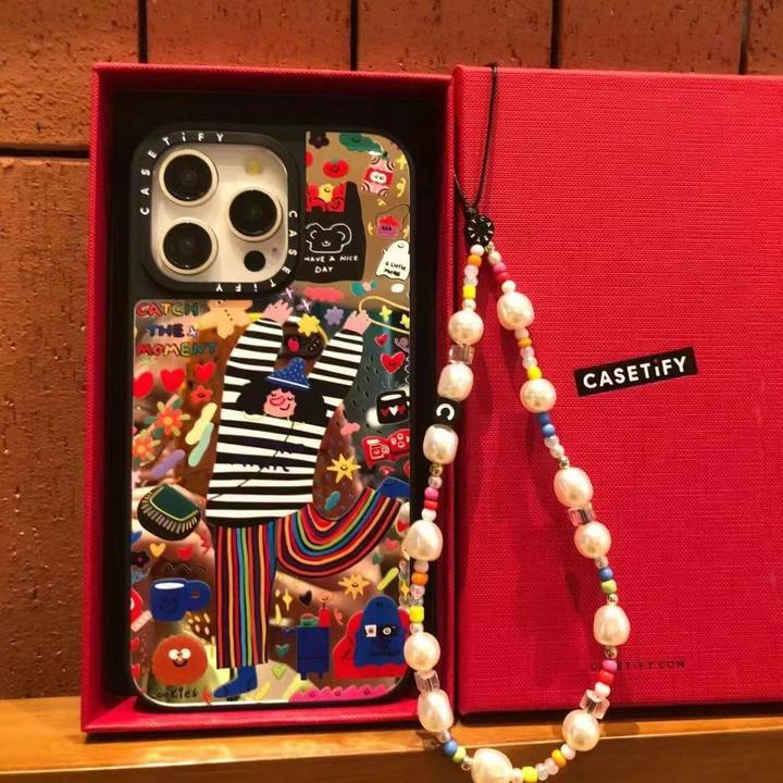 【集市涂鸦】潮牌镜面iPhone16壳适用苹果15promax高级感14防摔13女