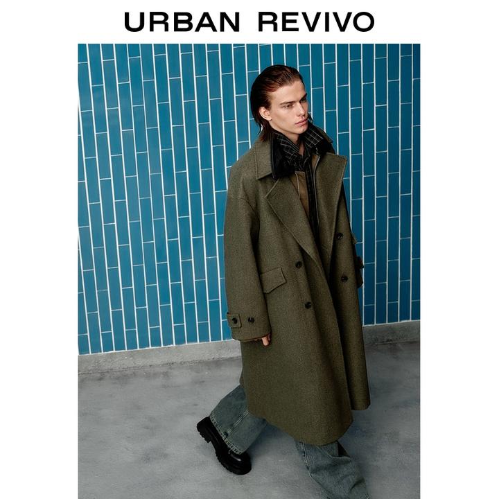 【明星同款】UR2025冬季新款男装琥珀流光风大衣UML150050+