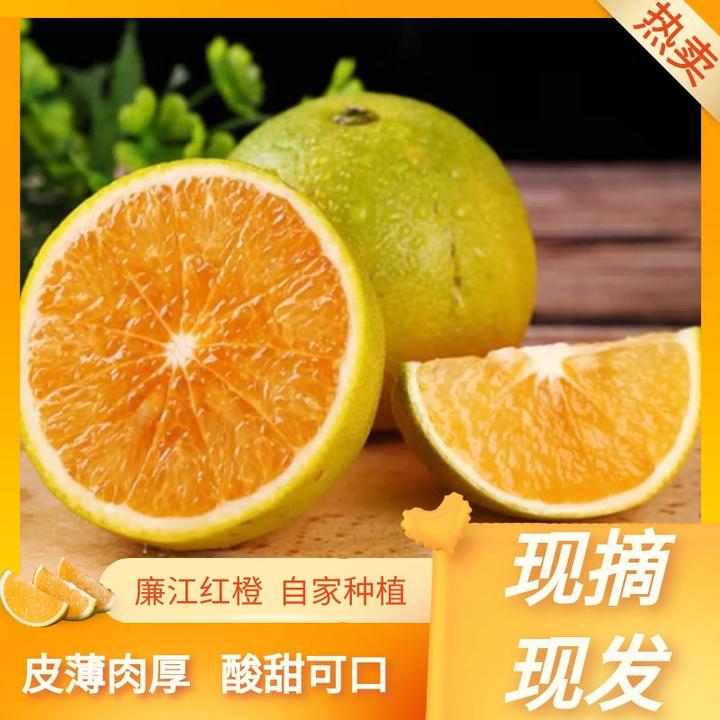 正宗广东廉江红橙新鲜应季水果清甜多汁皮薄肉厚鲜橙子产地直发