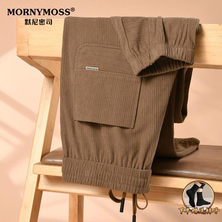 灯芯绒休闲裤男士宽松束脚裤2025秋季新款潮流百搭运动长裤子男