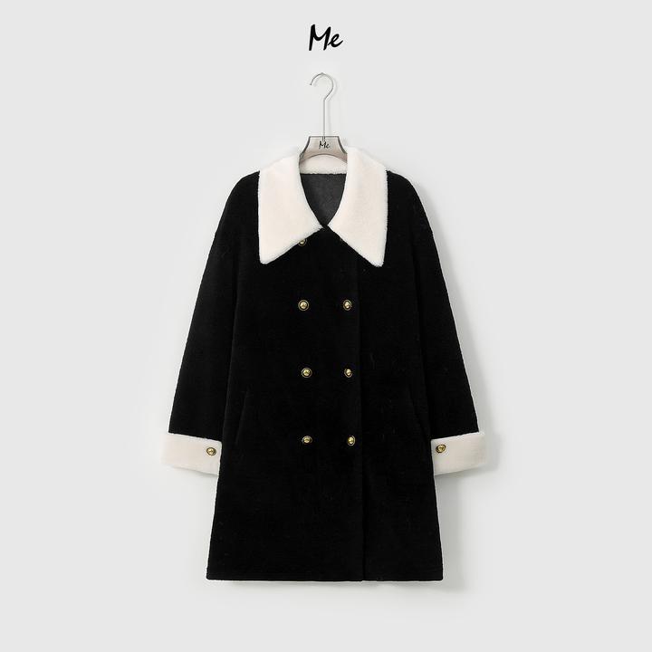 ME【100%绵羊毛世家千金】超细美利奴绵羊毛千金感时尚外套MESA3794