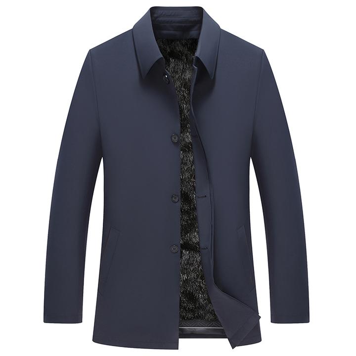 男士冬季新款派克服夹克外套水貂皮草内胆防寒保暖潮休闲行政商务