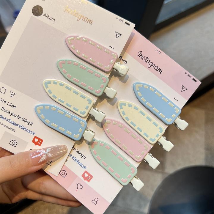 马卡龙虚线箭头无痕夹超仙少女侧边碎发鸭嘴夹多巴胺百搭刘海夹