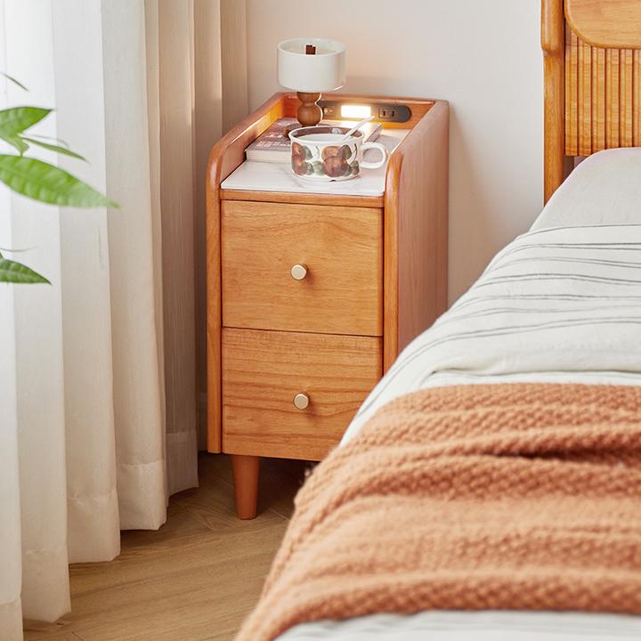 实木床头柜家用卧室小户型床边柜储物置物小柜子超窄实用收纳柜子