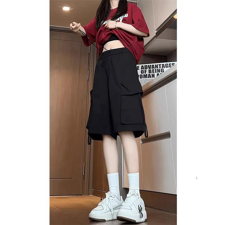 大口袋美式工装短裤男款夏季户外运动速干五分裤宽松休闲登山裤子