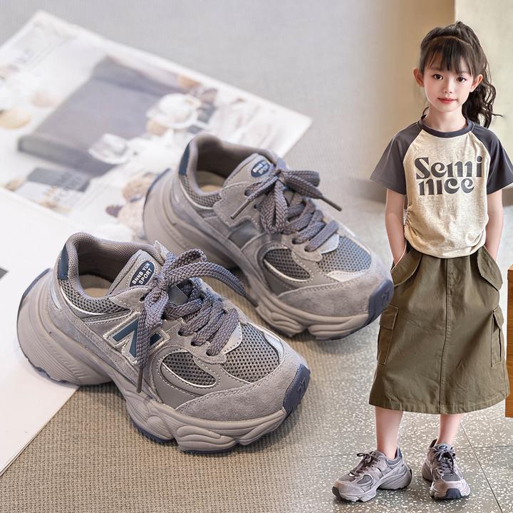 儿童运动鞋女童透气户外跑步鞋子2025春秋新款男童韩系休闲老爹鞋