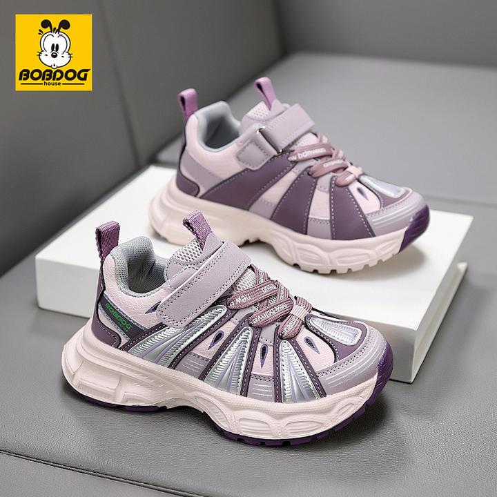 【皮面和棉鞋】巴布豆男女童秋季新款皮面休闲鞋防滑软底儿童运动鞋