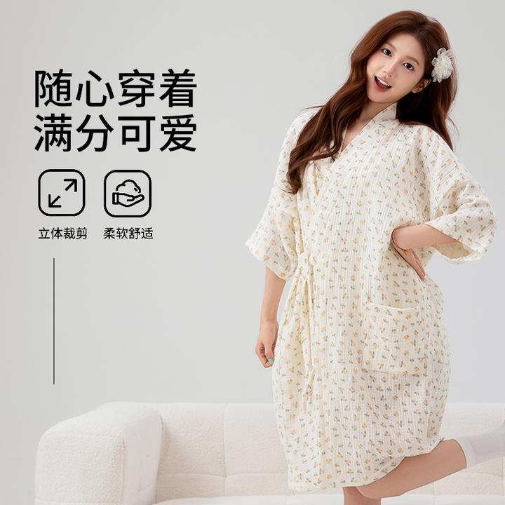 冀阳全棉纱布浴巾女大人可穿可裹吸水速干浴袍夏季薄2025新款