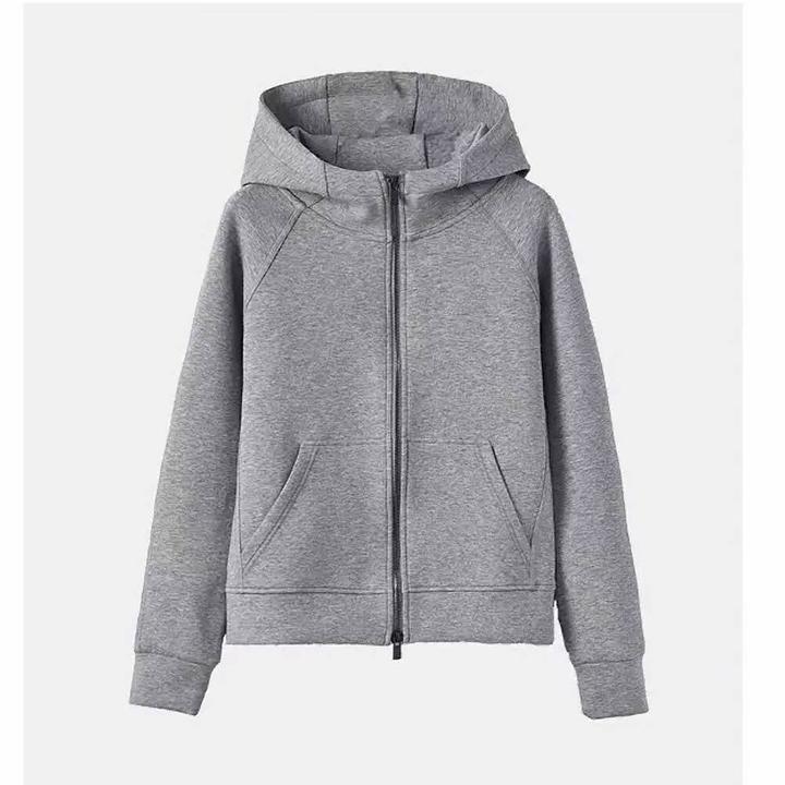 液态空气棉【双拉链帽衫】秋季新款简约气质三层外套女卫衣百搭时尚