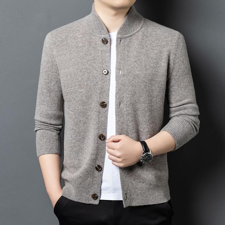 梵基弗奈羊毛衫秋冬新款开衫毛衣男士加厚保暖休闲打底针织衫上衣